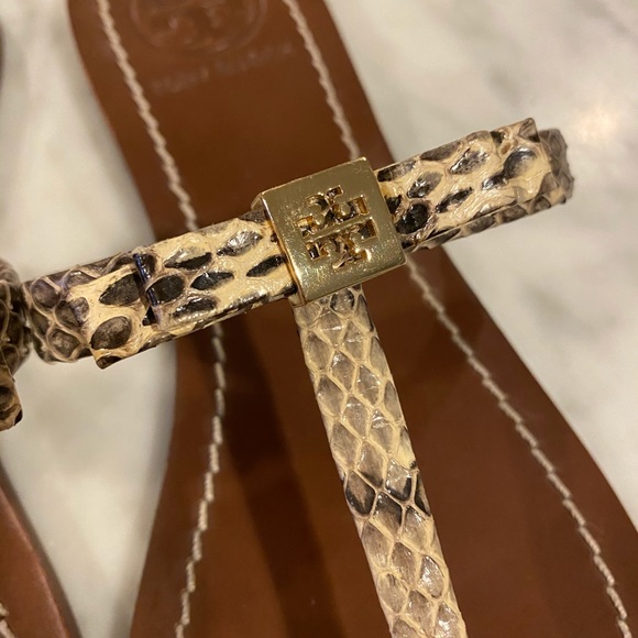 Tory Burch Bow Sandals Snake leather - Picture 3 of 4
